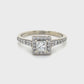 14K White Gold Diamond 0.62ctw Halo Engagement Ring; 3.3g