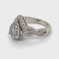 14K White Gold Halo Diamond Ring; 0.90CTW; 3.8DWT; Size 7; 5.8g