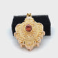 14K Yellow Gold Crest Pendant; 1.6DWT; 2.5g