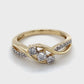 10K Yellow Gold Diamond Lady's Fashion Ring; 1.7DWT; Size 7