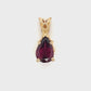 14K Yellow Gold Purple Tourmaline Pendant; 1.3g
