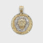 10K Two-Tone Gold Lion Pendant; 3.7g