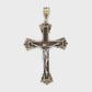 10K Two-Tone Gold Cross Pendant; 5.1g