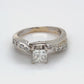 14K White Gold Diamond Ring; 1.05CTW; Size 6.5; 4.3g