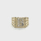 10K Yellow Gold "B" Gentleman's Ring; Size 9 Video