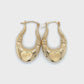 14K Yellow Gold Heart Hoop Earrings; 2.3DWT; 3.6g