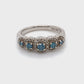 14K White Gold Blue Diamond Ring; 0.50CTW; Size 7