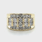 10K Yellow Gold Diamond Gentleman's Ring; Size 10