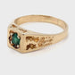 14K Yellow Gold Emerald Men's Ring; 0.82CTW; 6.2g; Size 11.5
