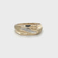 10K Yellow Gold Diamond Gentleman's Ring; 3.4g; Size 10.5