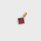 14K Yellow Gold Ruby/Sapphire Pendant; 2g