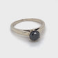 14K White Gold Black Diamond Ring; 1.0CTW; Size 7.5