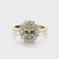 14K Yellow Gold Lady's Diamond & Stone Accent Ring; Size 7