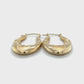 14K Yellow Gold Heart Hoop Earrings; 2.3DWT; 3.6g