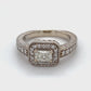 14K White Gold Diamond Ring; 1.01CTW; Size 8; 6.2g
