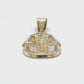 10K Two-Tone Gold Pharaoh Pendant; 1.4DWT; 2.2g