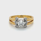 18K Yellow Gold Diamond Lady's Fashion Ring; Size 6.5