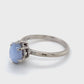 14K White Gold Opal Lady's Ring; 1.4DWT; Size 6.5