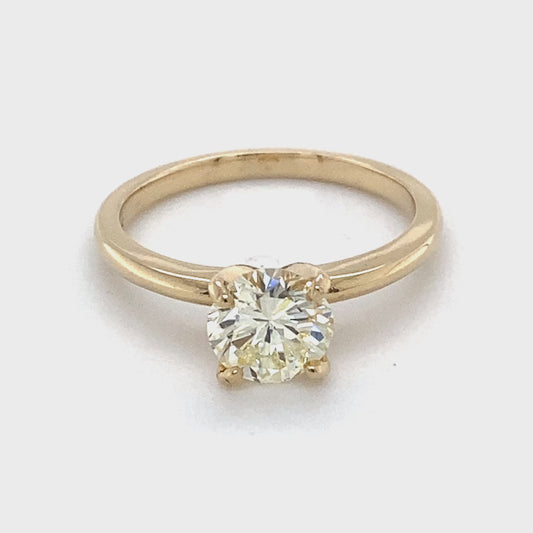14K Yellow Gold Diamond Solitaire Ring; 1.05CTW; Size:7; 2.8g