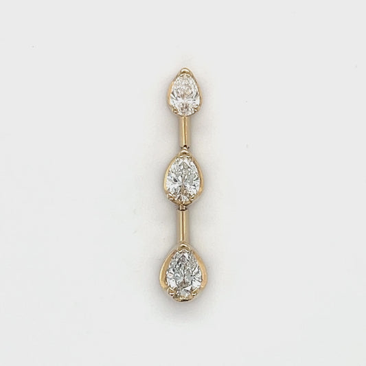 14K Yellow Gold Diamond Pendant; 0.86CTW; 1.5g