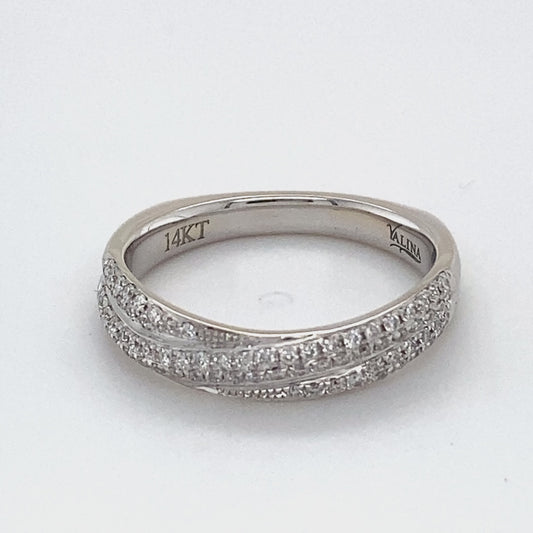 14K White Gold Diamond Ring; 0.25CTW; Size 7; 3.6g