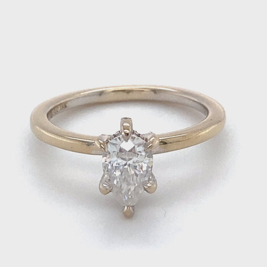 18K White Gold Diamond Engagement Ring; 1.00CTW; Size 7.5; 3.9g