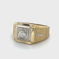 14K Yellow Gold Diamond Fashion Ring; 0.15CTW; Size 7