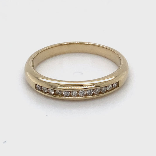 14K Yellow Gold Diamond Ring; 0.25CTW; Size 7; 2.0DWT