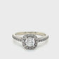 14K White Gold Diamond 0.75ctw Halo Engagement Ring; 3.0g