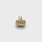 10K Yellow Gold Diamond Square Pendant; 0.10CTW; 1.5g