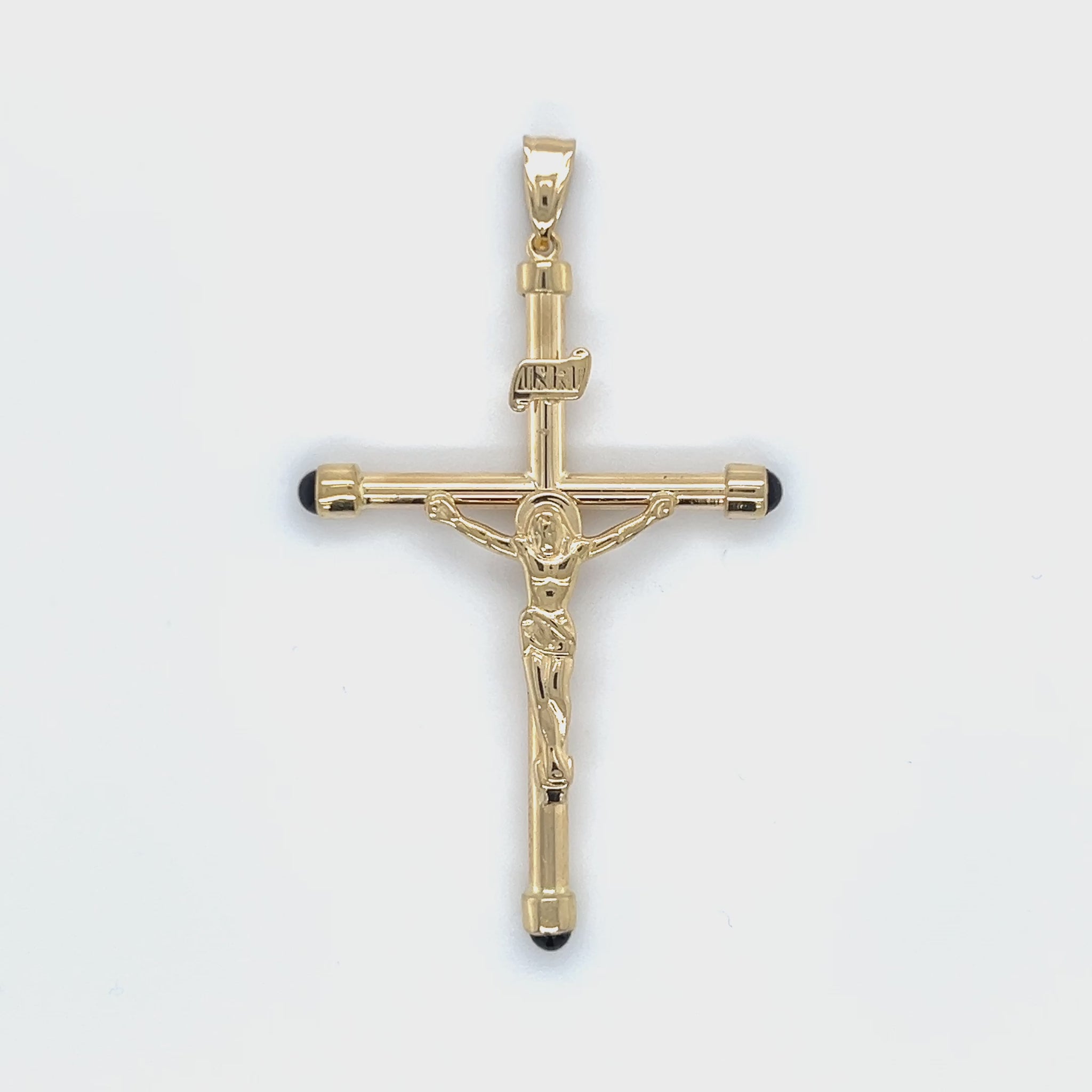 14K Yellow Gold Crucifix Pendant