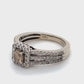 14K White Gold Diamond Lady's Ring; 2.0DWT; Size 5
