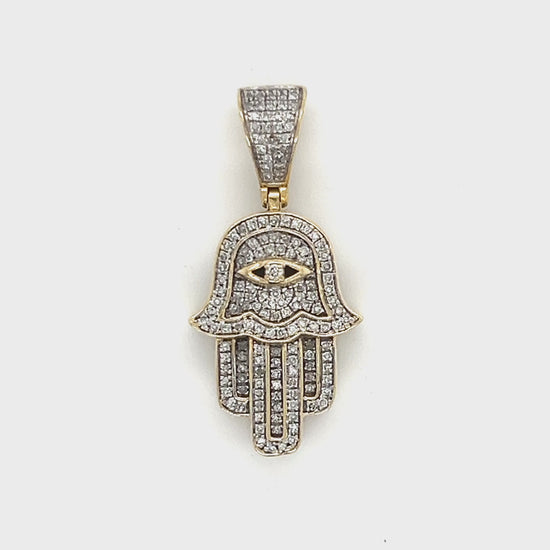 10K Yellow Gold Diamond Pendant Video