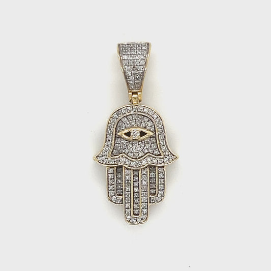10K Yellow Gold Diamond Pendant Video