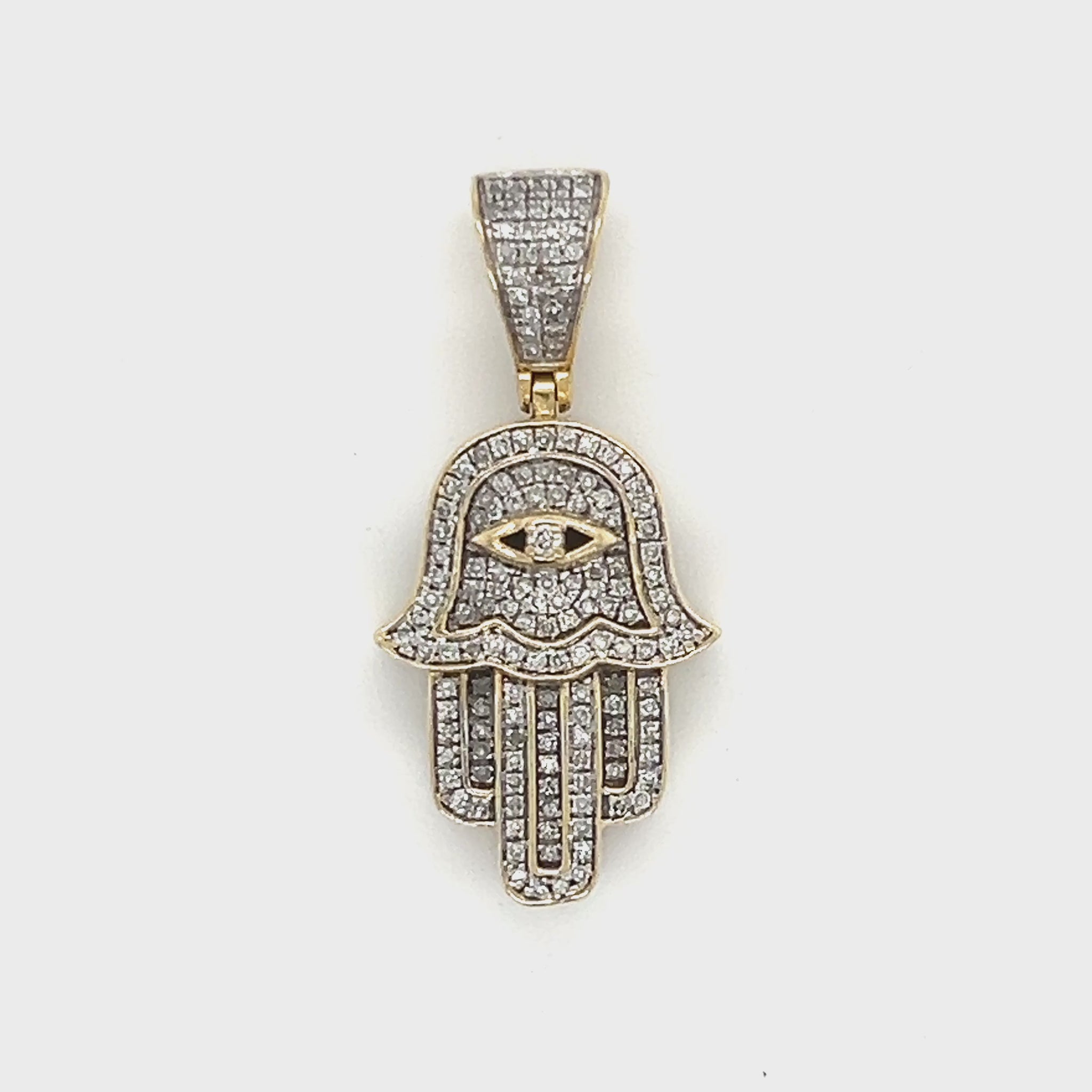10K Yellow Gold Diamond Pendant Video