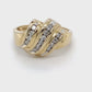 14K Yellow Gold Diamond Ring; 0.15CTW; Size 6.5; 3.9g