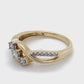 10K Yellow Gold Diamond Lady's Fashion Ring; 1.7DWT; Size 7