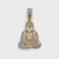 10K Two-Tone Gold Diamond Buddha Pendant; 0.10CTW; 6g