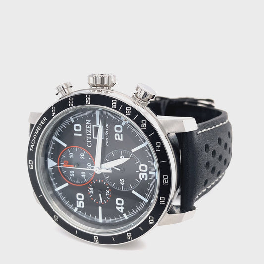 Citizen CA0649-14E: Brycen Men's Eco-Drive Watch w/ Black Dial & Band