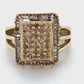 10K Yellow Gold Diamond Gentleman's Ring; 4.6DWT; Size 8