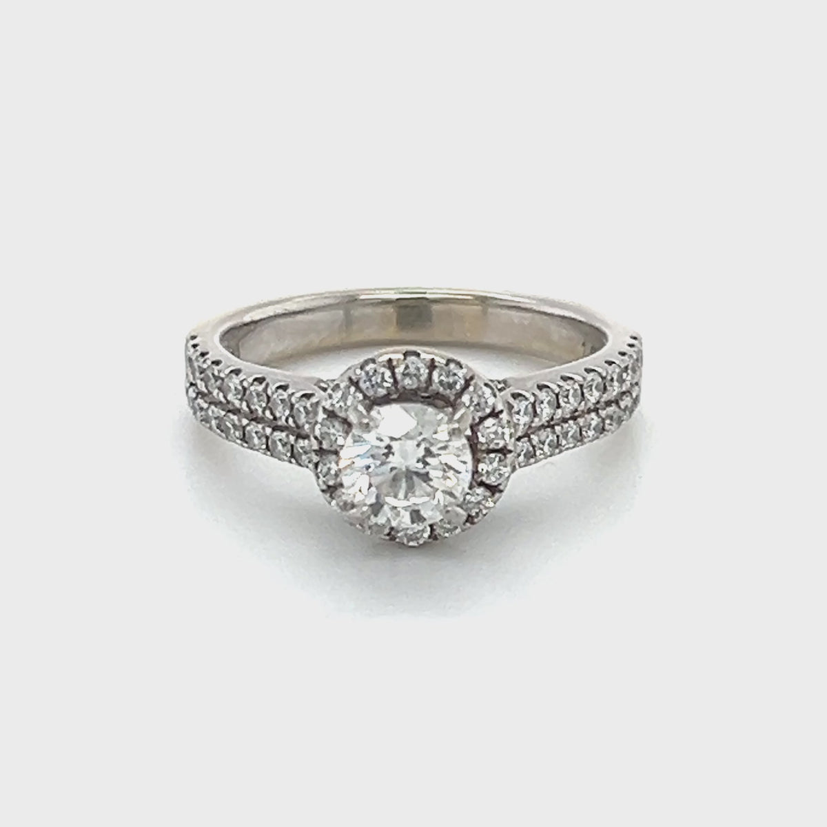 14K White Gold Diamond Lady's Fashion Ring; Size 5