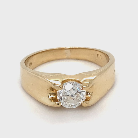 18K Yellow Gold Lady's Diamond Solitaire Ring; 3.4DWT; 5.3g; Size 7.5