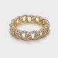 14K Yellow Gold Links & Diamonds Ring; 2.3DWT; 0.400CTW; Size 5