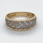 14K Two-Tone Gold (White/Yellow) Diamond Ring; 0.15CTW; Size 9; 3.4g