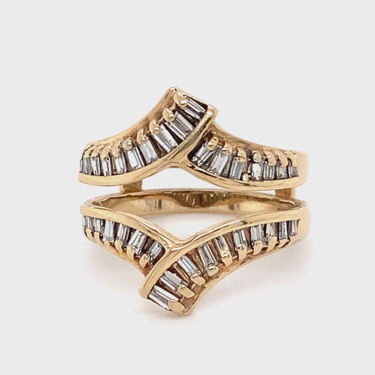 14K Yellow Gold Diamond Ring; 0.68CTW; Size 6.5; 6.6g