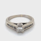 14K White Gold Diamond Lady's Fashion Ring; 2.5DWT; Size 6