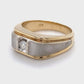 14K Yellow & White Gold Diamond Gentleman's Ring; 6.3DWT; Size 10.5