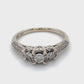 10K White Gold Diamond Fashion Ring; 1.6DWT: Size 6.75