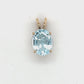 10K Yellow Gold Synthetic Topaz Pendant; 0.8DWT; 1.2g