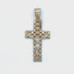 10K Two-Tone Gold Jesus Cross Pendant
